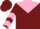Burgundy, Pink Yoke, Pink Chevrons on Sleeves