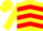 YELLOW & RED CHEVRONS, yellow sleeves & cap
