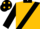 GOLD, BLACK collar, sash, sleeves and cap with GOLD spots