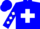 Blue, White Cross, White Diamonds on Sleeves