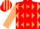 Red, Tan Diamonds, Red Stripes on Tan Sleeves