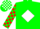 Forest Green, White Diamond, Crimson 'M', Crimson Sleeves, Green Blocks