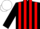 BLACK & RED STRIPES, white cap