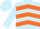 Light Blue, Orange chevrons, Light Blue sleeves and cap