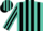 Turquoise, Black Stripes