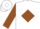 White, Brown Diamond Framed 'G', Brown Bars on Sleeves