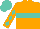 Burnt Orange, Turquoise Belt, Turquoise Diamonds on Sleeves, Turquoise Cap