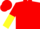 Red, Yellow 'DPK' and Lightning Bolt, Red and Yellow Halved Sleeves