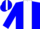 Blue, White stripe and cap
