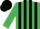 Emerald Green and Black stripes, Emerald Green sleeves, Black cap