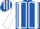 Royal Blue, White braces, White seams on sleeves, striped cap