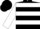 Black, White Hoops, White Sleeves, Black Cap