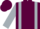 Maroon, Silver B and Braces, Silver Bars on Sleeves, Maroon Cap