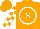 Orange, White Circled 'S', White Blocks on Sleeves