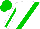 White, Green Sash, Green Stripe on Sleeves, Green Cap