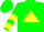Green, Yellow Triangle, Yellow Chevrons On Sleeves