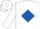 WHITE, ROYAL BLUE diamond on body