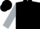 Black, Silver 'DH' in Silver Horseshoe, Silver Sleeves