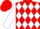 Red, Red 'TT' on White Diamonds, White Sleeves