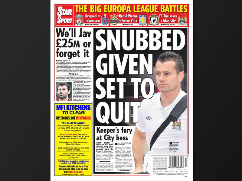  Today's back pages 