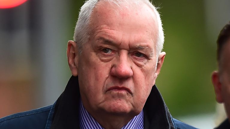 David Duckenfield arrives at Preston Crown Court during Hillsborough Disaster retrial