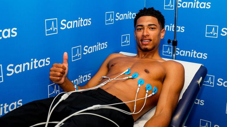 Jude Bellingham is being formally presented as a Real Madrid player
