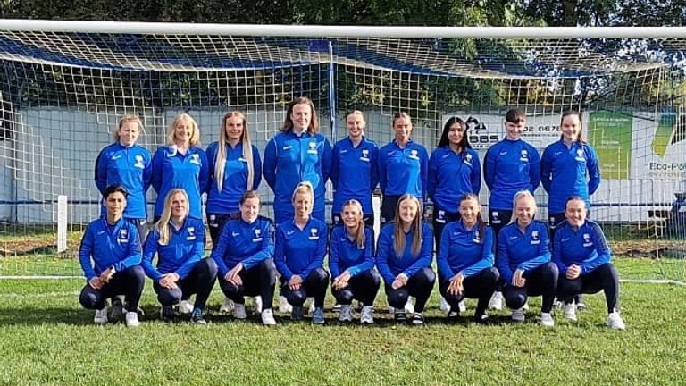 Rossington Main Ladies FC&#39;s squad, posted by team secretary Garth Restell on Facebook