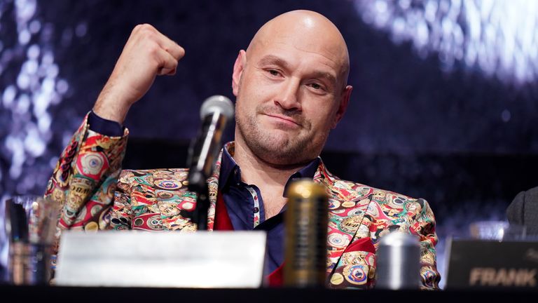 Tyson Fury v Oleksandr Usyk Press Conference - Outernet London
Tyson Fury during a press conference at Outernet London. Picture date: Thursday November 16, 2023.