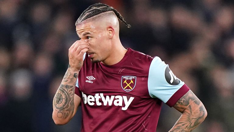 Kalvin Phillips shows his frustration during West Ham&#39;s Premier League clash with Bournemouth