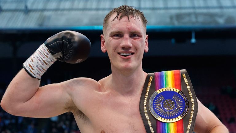 Jack Massey celebrates his win over Isaac Chamberlain