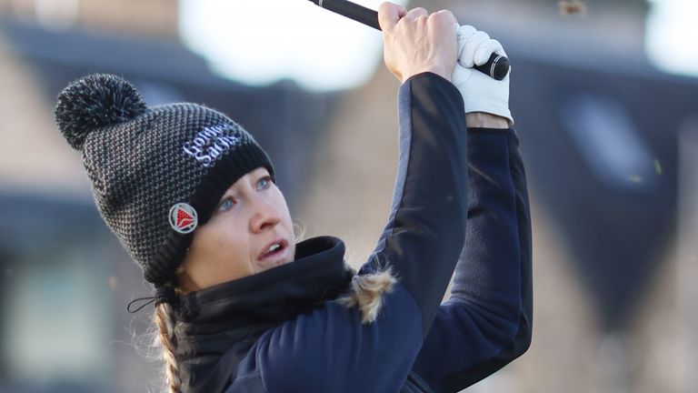 ST ANDREWS, SCOTLAND - AUGUST 21: Nelly Korda of the United States plays a shot during a Pro-Am ahead of the AIG Women&#39;s Open at St Andrews Old Course on August 21, 2024 in St Andrews, Scotland. (Photo by Charlie Crowhurst/R&A/R&A via Getty Images)