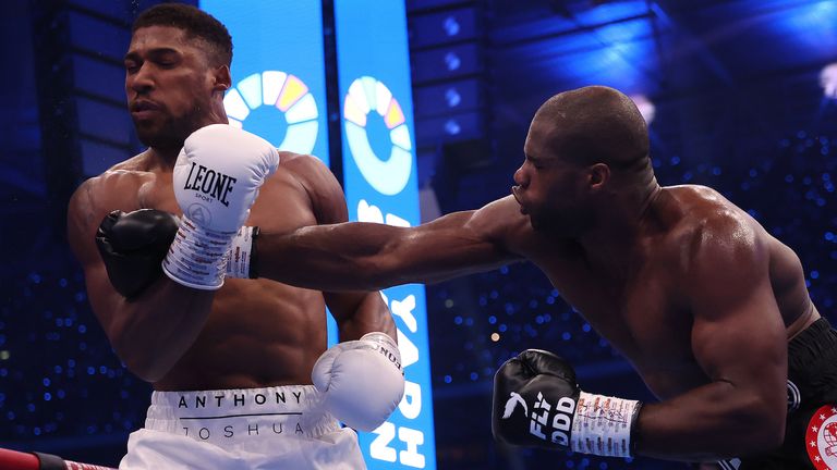 Anthony Joshua was knocked out by Daniel Dubois at Wembley (Picture By Mark Robinson Matchroom Boxing).