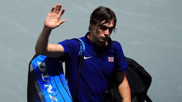 Great Britain&#39;s Jack Draper waves to the crowd after losing his singles match during the Davis Cup group stage finals clash against Canada (PA Images)