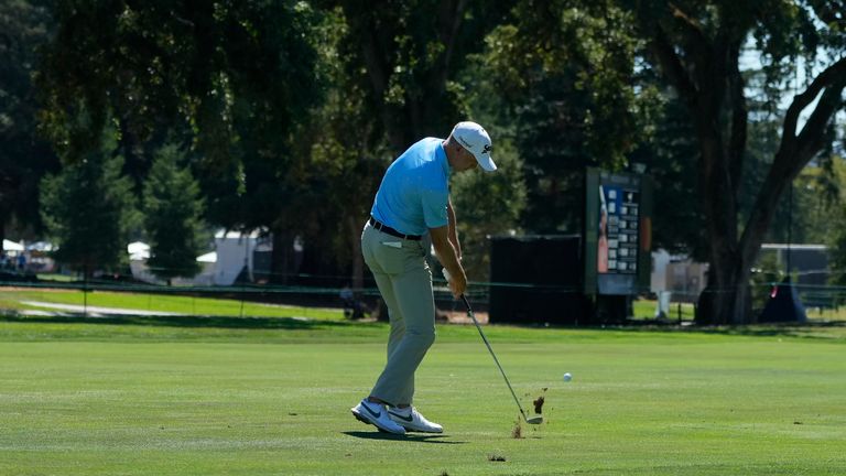 Martin Laird hits from the ninth fairway during the first round of the Procore Championship PGA golf tournament at the Silverado Resort North Course in Napa, Calif., Thursday, Sept. 12, 2024. (AP Photo/Jeff Chiu)