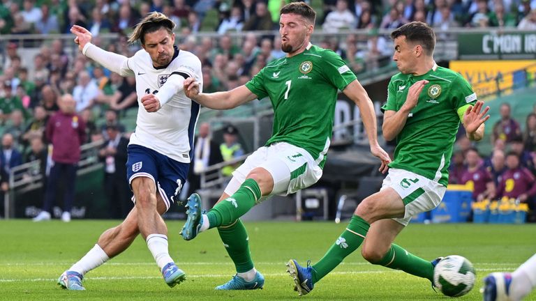 Jack Grealish doubles England&#39;s lead against Republic of Ireland