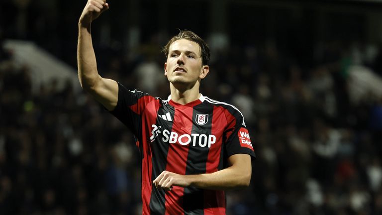 Sander Berge celebrates his converted spot-kick