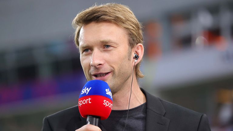 Simon Rolfes Manager of Bayer Leverkusen looks on during the DFL Supercup 2024 match between Bayer 04 Leverkusen and VfB Stuttgart on August 17, 2024 in Leverkusen, Germany. 