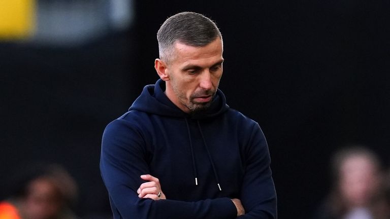 Wolverhampton Wanderers manager Gary O'Neil reacts after Manchester City's second goal during the Premier League match at Molineux Stadium, Wolverhampton. Picture date: Sunday October 20, 2024.