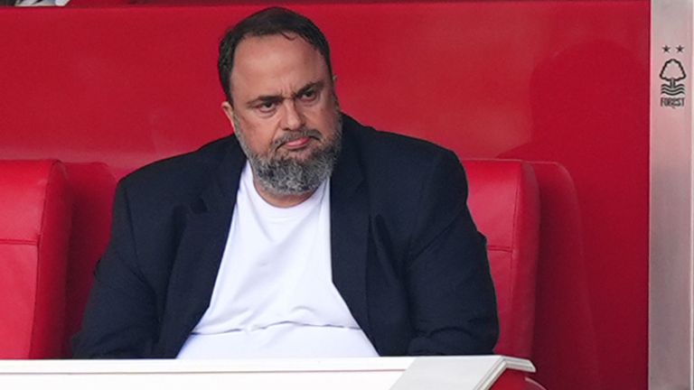 Nottingham Forest owner Evangelos Marinakis has been given a five-match stadium ban