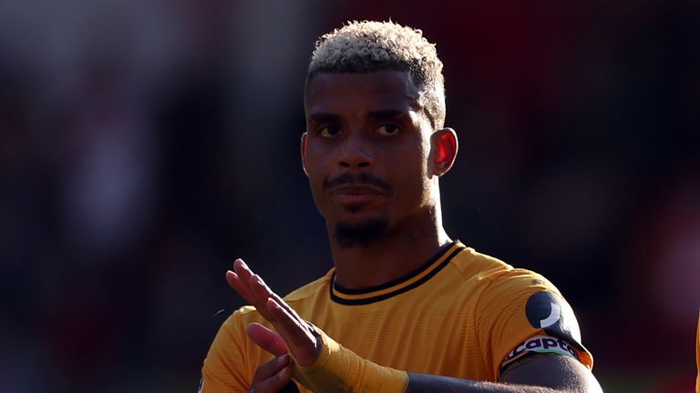 Wolverhampton Wanderers' Mario Lemina after the Premier League match at the Gtech Community Stadium, London. Picture date: Saturday October 5, 2024.