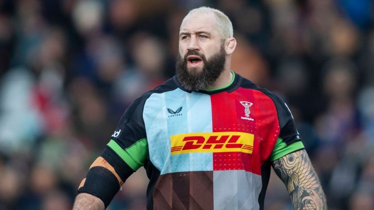 LONDON, ENGLAND - JANUARY 20: Harlequins' Joe Marler during the Investec Champions Cup match between Harlequins and Ulster Rugby at Twickenham Stoop on January 20, 2024 in London, England. (Photo by Bob Bradford - CameraSport via Getty Images)                                                                                                                                        