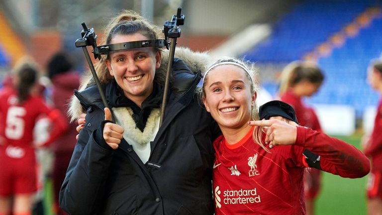 Rylee Foster and Missy Bo Kearns at Liverpool before the former was released by the club.