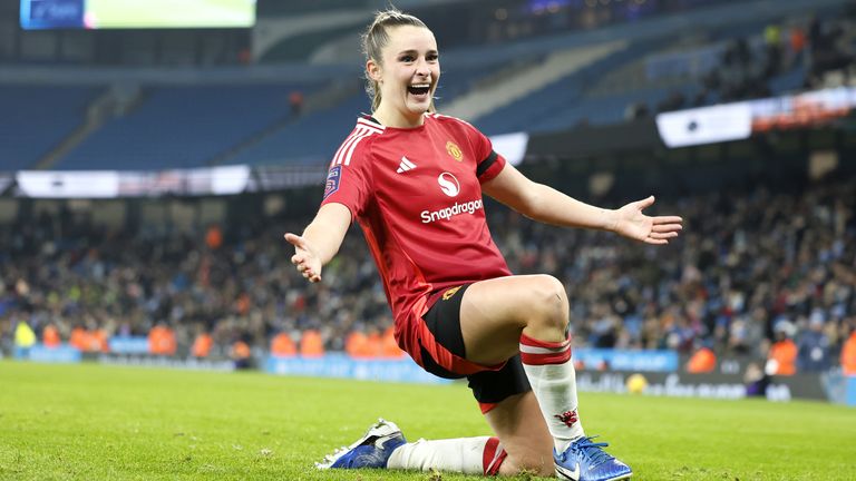 Ella Toone has scored four goals in eight WSL games this season, including a hat-trick in the Manchester derby last week