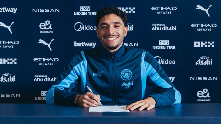 Omar Marmoush has joined Manchester City from Eintracht Frankfurt (pic: Manchester City)