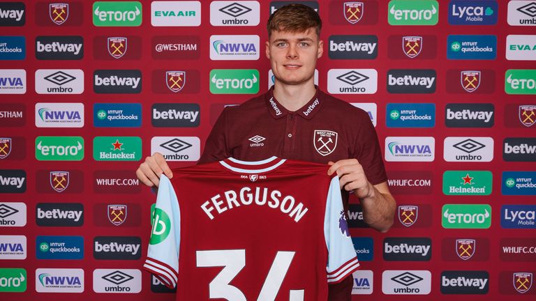 Ferguson will wear the No 34 shirt