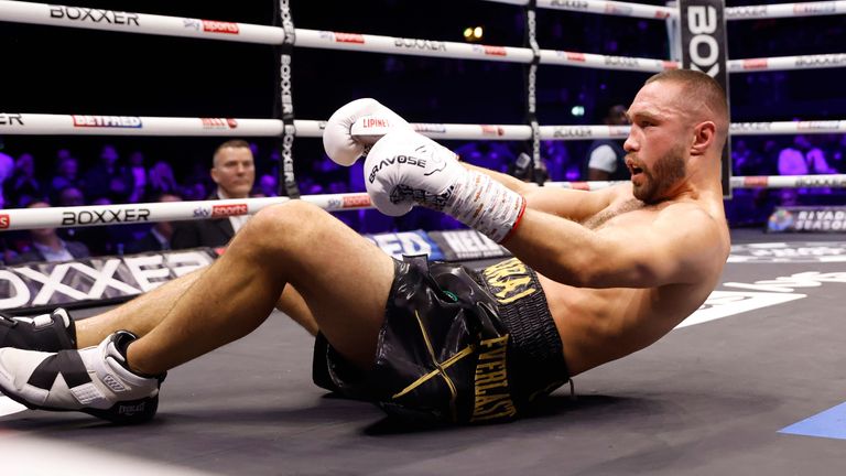 BEN SHALOM BOXXER ANOTHER LEVEL.PIC LAWRENCE LUSTIG/BOXXER.(PICS FREE FOR EDITORIAL USE ONLY).WEMBLEY ARENA 01-02-2025.IBO WORLD SUPER LIGHTWEIGHT CHAMPIONSHIP.ADAM AZIM v SERGEY LIPINETS