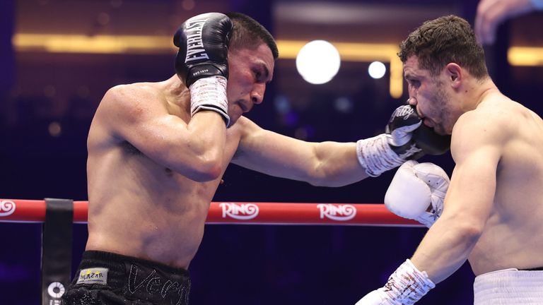 Ortiz took a unanimous decision win over Madrimov (Photo: Leigh Dawney/Queensberry)