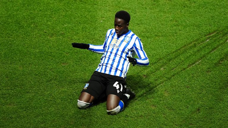Djeidi Gassama of Sheffield Wednesday