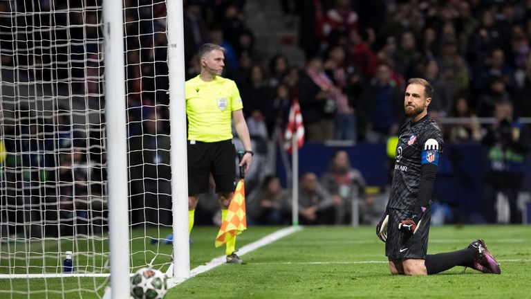 Jan Oblak after Real Madrid beat Atletico Madrid on penalties in the last-16 of the Champions League