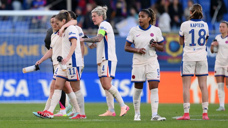 Chelsea Women react to the disappointing 4-1 loss to Barcelona in the Women's Champions League